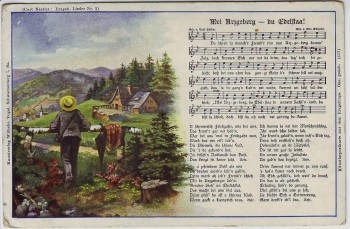 AK Liedkarte Mei Arzgeberg - du Edelstaa ! Curt Nestler Nr. 2 1920