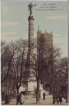 AK Paris Place du Chatelet Colonne de la Victoire Frankreich 1910