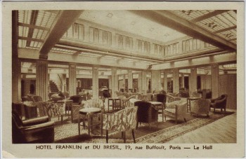 AK Paris Hotel Franklin et du Bresil 19 rue Buffault Frankreich 1949