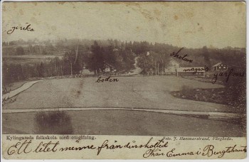 AK Kölingared Kylingareds folkskola med omgifning Västergötland Sverige Schweden 1910