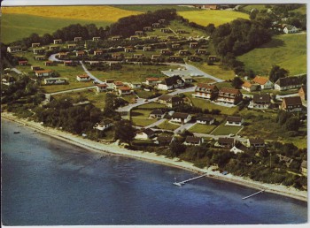 AK Foto Glücksburg Bockholm Luftbild Ferienwohnungen Christophersen 1970