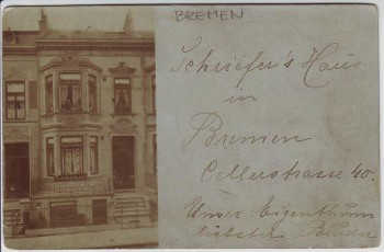 AK Foto Bremen Hausansicht Celler Strasse 40 1910 RAR