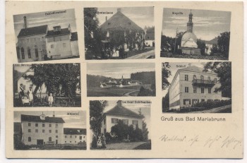 AK Gruß aus Bad Mariabrunn b. Röhrmoos 8 Bilder Schloßbrauerei Mälzerei 1916 Sammlerstück RAR