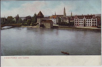 VERKAUFT !!!   AK Konstanz am Bodensee Ortsansicht vom Casino 1905