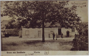 AK Gruss aus Sundheim Wache mit Soldaten bei Kehl 1920 RAR