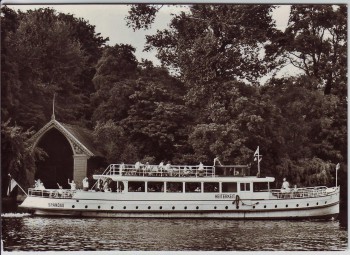 AK Foto Berlin Spandau Reederei Haupt Schiff Heiterkeit 1960