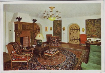 VERKAUFT !!!   AK Obersalzberg bei Berchtesgaden Landhaus Göring Innenraum 1935