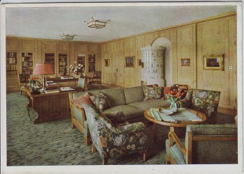 AK Obersalzberg bei Berchtesgaden Berghof Wachenfeld Arbeitszimmer 1935