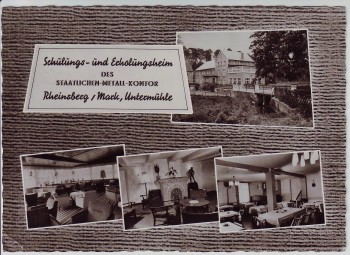 AK Mehrbild Rheinsberg Erholungsheim Untermühle 1963