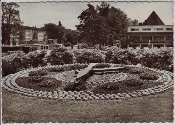 AK Foto Mülheim an der Ruhr Blumenuhr am Wasserbahnhof 1969