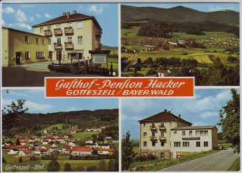AK Mehrbild Gotteszell Gasthof Pension Hacker 1970