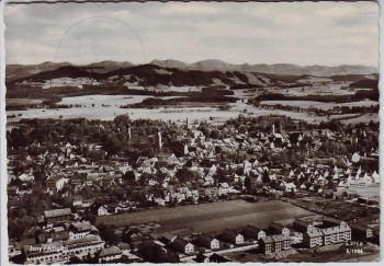 AK Foto Isny im Allgäu Luftbild Fliegeraufnahme 1958