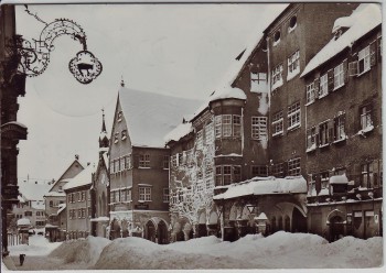AK Foto Isny im Allgäu Beim Rathaus im Winter 1968