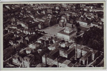 VERKAUFT !!!   AK Foto Chemnitz Adolf-Hitler-Platz Fliegeraufnahme Luftbild 1937
