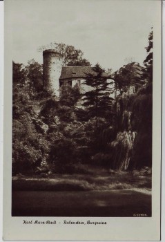 AK Foto Chemnitz Burgruine Rabenstein 1955