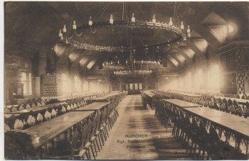 AK München Kgl. Hofbräuhaus Festsaal 1914