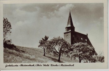 VERKAUFT !!!   AK Foto Goldlauter-Heidersbach Suhl Blick auf Kirche 1953