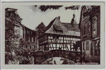 AK Foto Suhl Blick zum Malzhaus Thüringen 1954