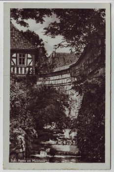 AK Foto Suhl Partie am Malzhaus Thüringen 1954