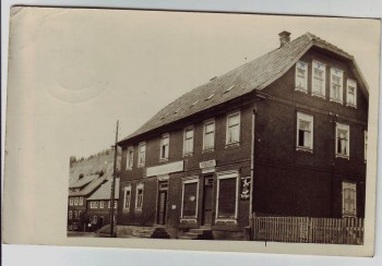 AK Foto Schönbrunn (Schleusegrund) Gasthaus zur Linde mit Konsum Thüringer Wald 1962