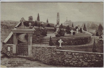 AK Golzern an der Mulde Friedhof mit Denkmal für verstorbene Kriegsgefangene bei Nerchau Grimma 1920