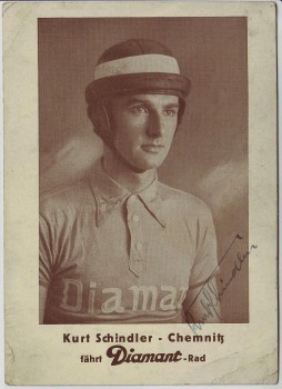 VERKAUFT !!!   AK Foto Autograph Kurt Schindler Chemnitz Radrennfahrer Radsport Diamant Fahrrad signiert Autogramm 1938 RAR
