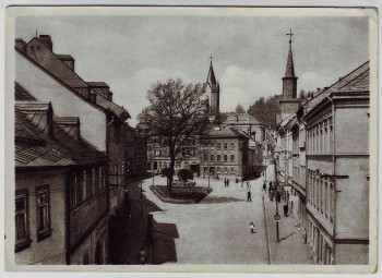 AK Lobenstein in Thüringen Blick auf Markt 1952