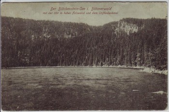 AK Blöckenstein-See im Böhmerwald Šumava Plöckensteinsee Plešné jezero bei Neuofen Nová Pec Böhmen Tschechien 1920