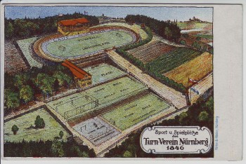 Künstler-AK Turn-Verein Nürnberg 1846 Waldspielplatz Erlenstegen 1944 RAR