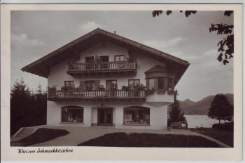 AK Foto Bad Wiessee Wiesseer Schmuckkästchen Sport- und Modehaus Stecher 1940
