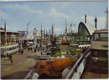 AK Foto Hannover Messe Teilansicht des Freigeländes 1960
