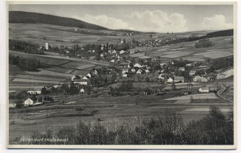 VERKAUFT !!!   AK Foto Seitendorf Katzbach Ortsansicht Mysłów b. Bolków Niederschlesien Polen 1935