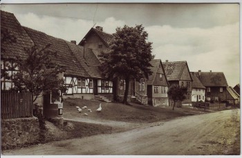AK Foto Breitenstein Harz Dorfstraße Südharz Mansfeld 1966