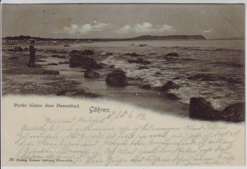 AK Göhren (Rügen) Partie hinter dem Damenbad 1902