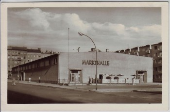 AK Foto Berlin Kreuzberg Markthalle Marheineke-Platz 1959 RAR