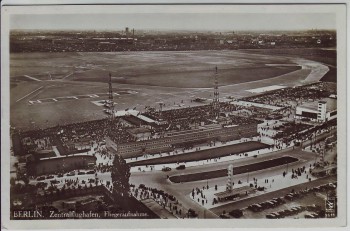VERKAUFT !!!   AK Foto Berlin Tempelhof Zentralflughafen Fliegeraufnahme 1931