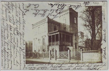 AK Foto Crimmitschau Hausansicht Villa mit Turm 1906 RAR