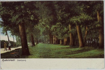 VERKAUFT !!!   AK Rudolstadt Partie im  Stadtpark 1910 RAR