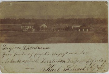 VERKAUFT !!!   AK Foto Schönbrunn (Landshut) Ortsansicht 1900