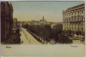 AK Wien I. Blick auf Burgring Österreich 1910