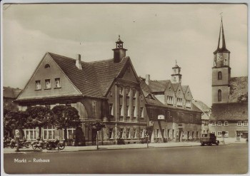 AK Foto Rothenburg/Oberlausitz Blick auf Markt Rathaus 1967