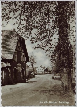 AK Foto See (Niesky) Dorfstraße mit Dom-Brauerei 1964