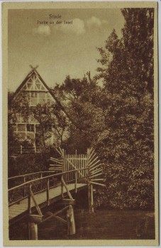 AK Stade Partie an der Insel Niedersachsen 1920