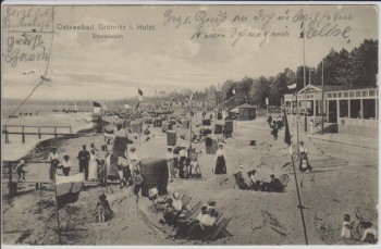 AK Ostseebad Grömitz in Holstein Strandleben 1913