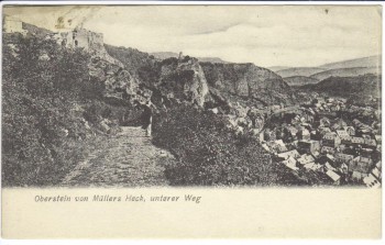 AK Oberstein (Idar-Oberstein) von Müllers Heck unterer Weg 1910
