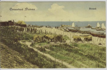 AK Ostseebad Dahme in Holstein Blick auf Strand 1907