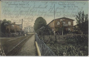 AK Ostseebad Dahme in Holstein Blick auf Pensionat zur Linde 1911 RAR