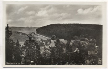 AK Foto Königshütte im Harz Ortsansicht bei Oberharz am Brocken Bahnpoststempel 1935