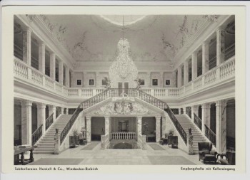 AK Wiesbaden Biebrich Sektkellerei Henkell Empfangshalle mit Kellereingang 1940