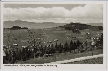 VERKAUFT !!!   AK Foto Friedrichswald Bedřichov u Jablonce nad Nisou Weberbergbaude mit Jeschken bei Reichenberg Liberec Böhmen Tschechien 1940